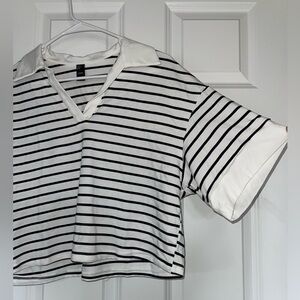 Oversized Fit Cropped Top Size M